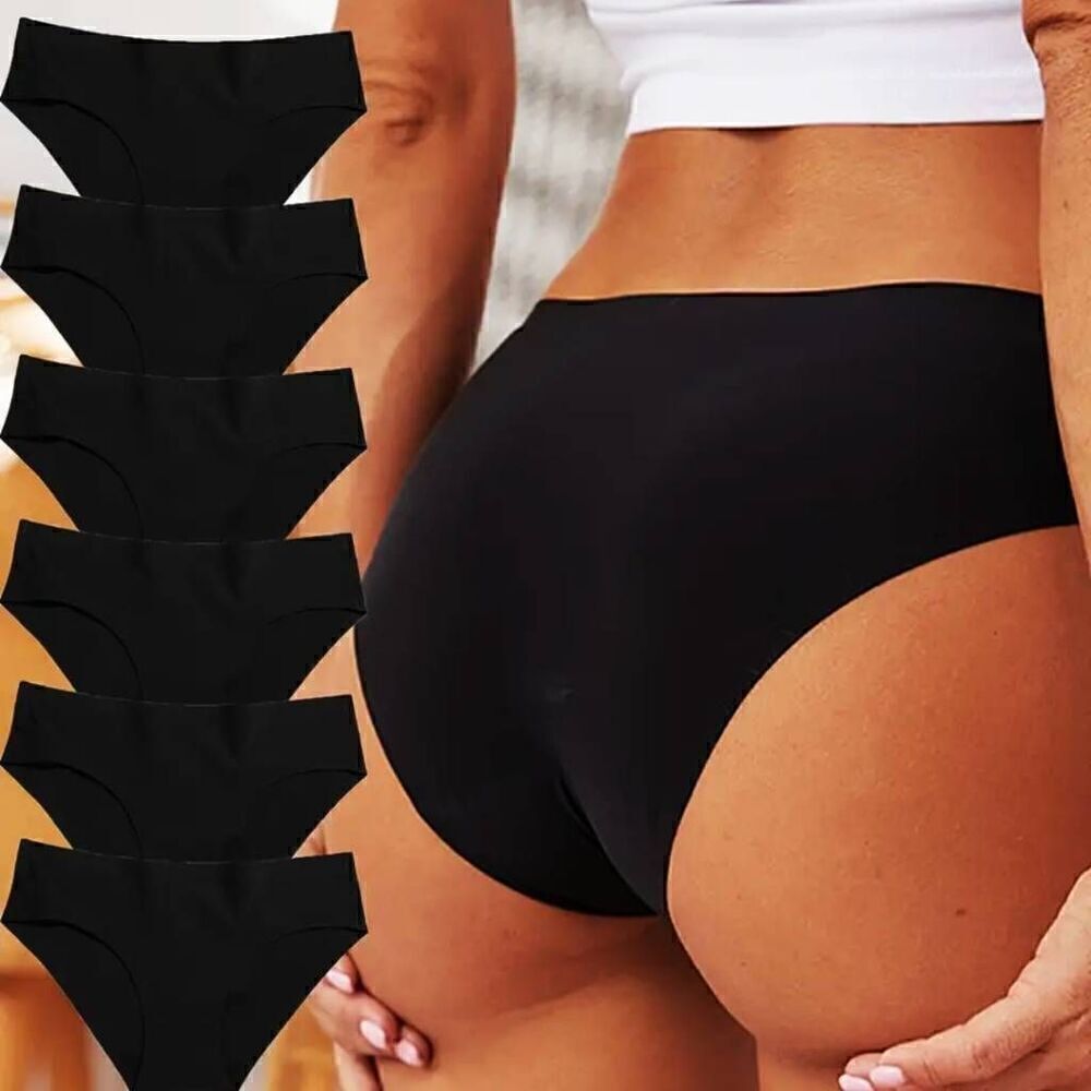 Women's Black Seamless Butt Lifting Panties -E